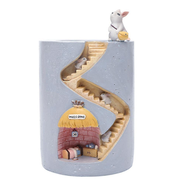 Rabbit Hedgehog Burrow Flowerpot Creative Planter Pot for Succulents Plants Rabbit