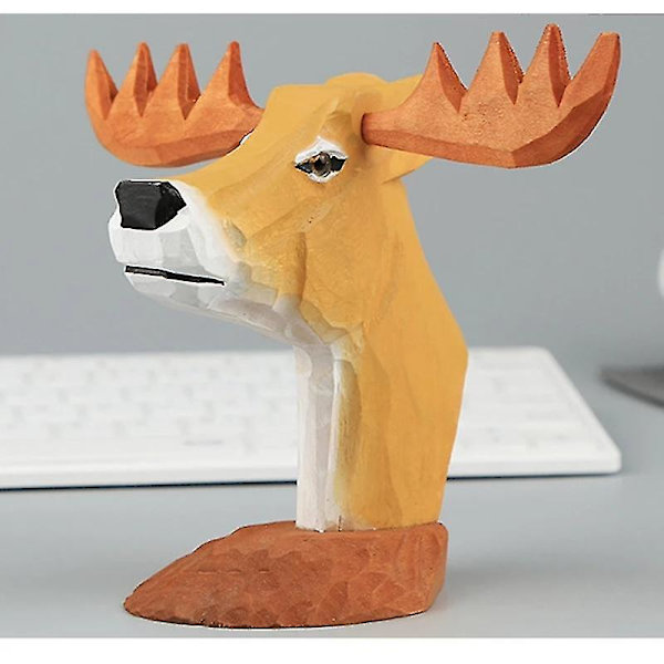 Kreativt trä handsnidade glasögonhållare Glasögonställ Displayställ Elk