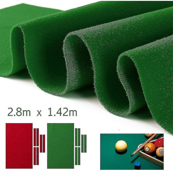 Kvalitets poolbord Billarddug Poolbord Filt Passer Standard 9 fods bord kompatibelt med indendørs billiard pooldug tilbehør Green