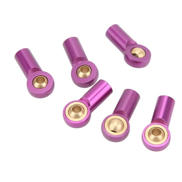 6 stk. lilla aluminiumslegering M3 styrestangsende kugleled til 1/10 RC-bil