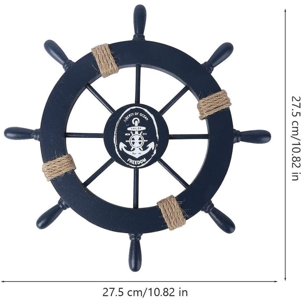 Wooden Ship Ship Wheel Maritime Dekor Vegghengende Dekor Tre