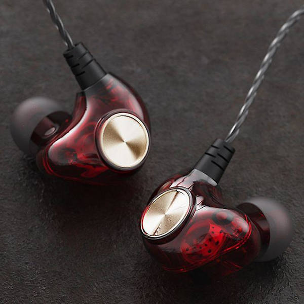 Subwoofer Stereo Bass Earbuds Hörlurar med mikrofon
