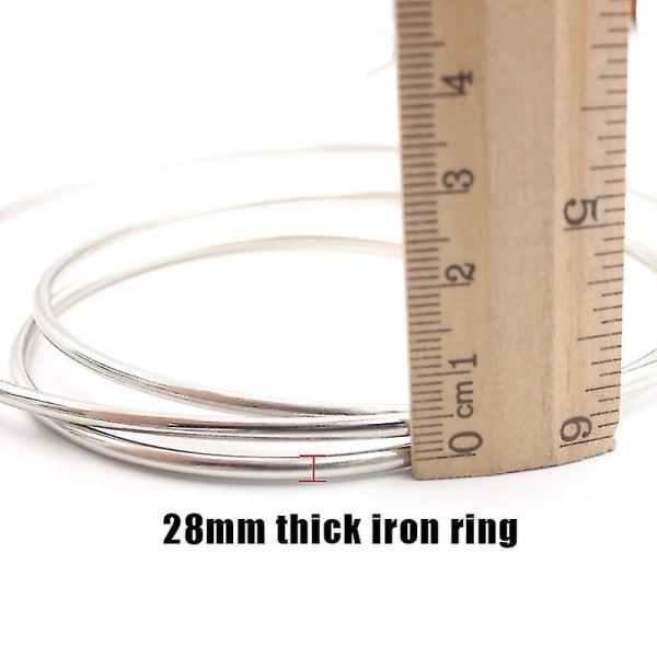 10 stk/sett metall Macrame bøyle ringer for drømmefangere og gjør-det-selv-håndverk Silver