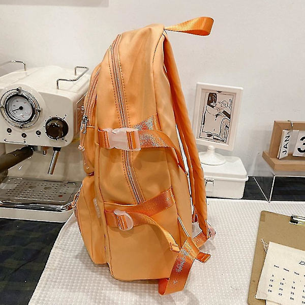 Tyttöopiskelijan läpinäkyvä reppu Korean lukio-opiskelijan koululaukku Orange