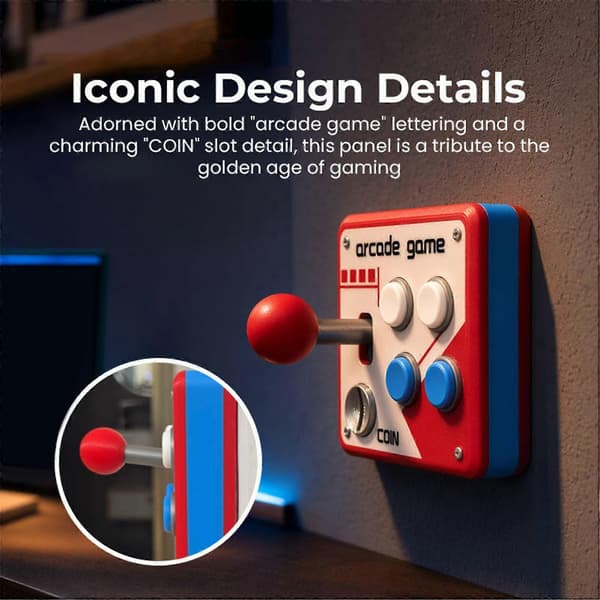 【BQ】Omslag 3D-printad Joystick SwitchPanel Omslag Heminredning Rumsdekorationer för Kök Vardagsrum Sovrum Badrum