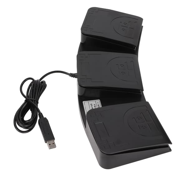 USB Fodpedal Triple Taster MIDI Controller Mekanisk Kontakt Programmerbart Computertastatur til Spil