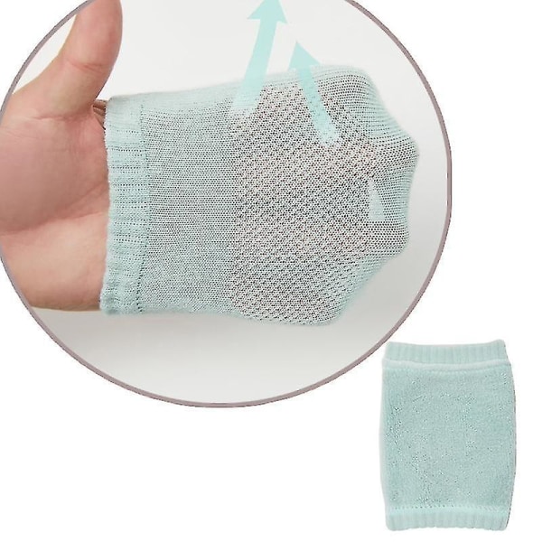 Benvarmere nyfødt baby sikkerhetsbomull krypende sokker benknebeskytter Style 1 light gray