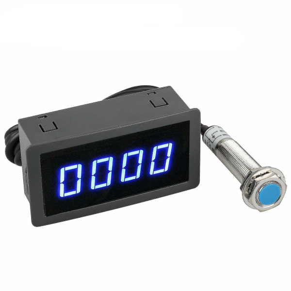 4 Digital Led Tachometer Rpm Speed Meter + Hall Proximity Switch Sensor Npn