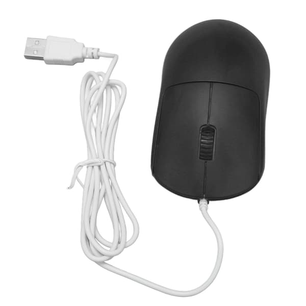Kablet Mus Optisk 1200DPI USB-port Ergonomisk Design Plug and Play Computermus til Bærbare Computere Stationær PC Sort
