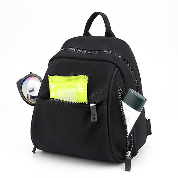 Vedenpitävä reppu nylon Muoti naisten reppu Casual opiskelija koululaukku Suurikapasiteettinen työmatkalaukku päiväreppu Gray 20X25X14CM
