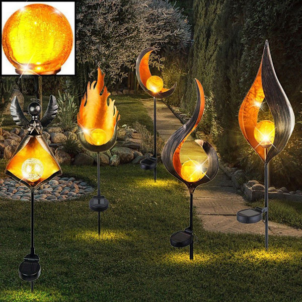 Solar LED Simulera vattentät utomhus gräsmatta Lantern Lamp Lights