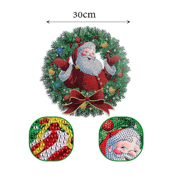 Diamond Painting 5d Christmas Crystal Wreath Kit Full Drill Broderi B