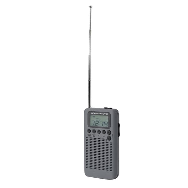 Digital AM/FM Stereo Lommeradio - Grå