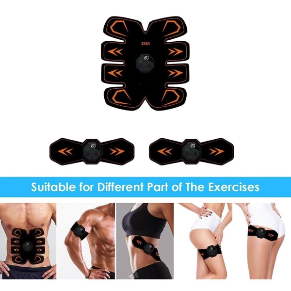 Abs-stimulerende belte Abdominal Toner Treningsenhet for menn Kvinne Mage/arm