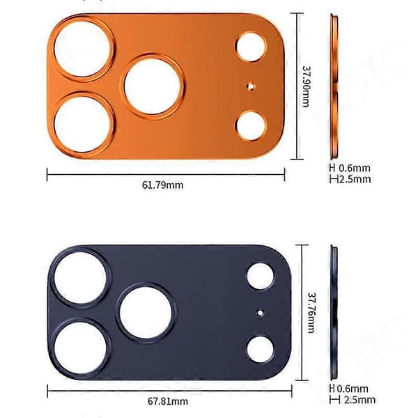 XDCASE Kameraskydd i titanlegering med ihålig design för iPhone Air Black