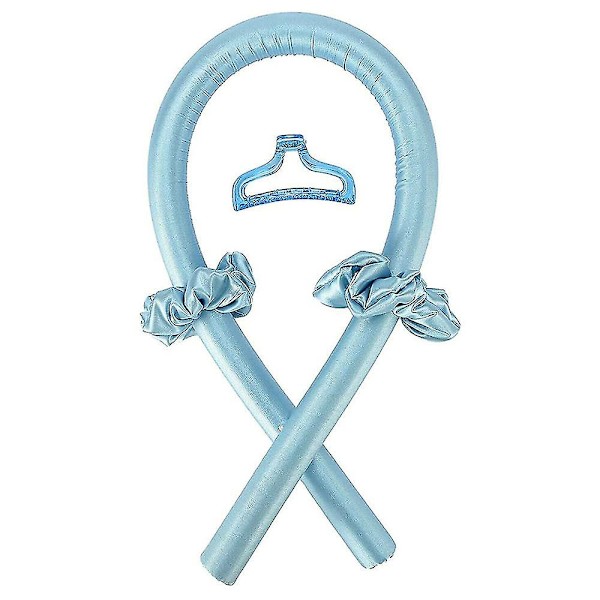 Kvinders bånd hårkrøller Heatless Curling Rod pandebånd Wave Former Blue