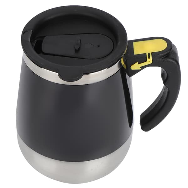 USB Opladning Rustfrit Stål Selvrørende Magnetisk Blandekrus 400ml Sort
