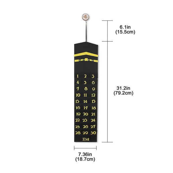 30 dagers stue Eid Mubarak muslimsk hjemmeinnredning Ramadan-kalender Nedtelling