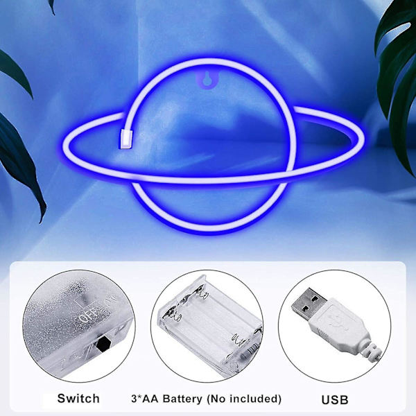 Planet Neonskyltar Led Nattljus Neonljus USB