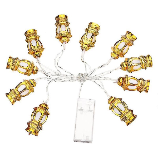Ramadan Eid String Light Varm Hvid Atmosfære Eid Lanterne Lys Muslim Lamp Decor Hjem Fest Gave Combination 3