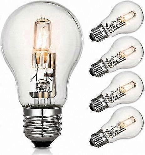 【BQ】Dimmable E27 Halogen Bulb 42W, Warm White 2700K, Edison Screw Base, 624LM, Energy Efficient, 220-240V, 5-pack