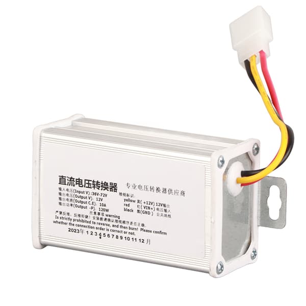 DC 36V‑72V til 12V 10A 120W Konverter Adapter Transformator for Elektrisk Scooter