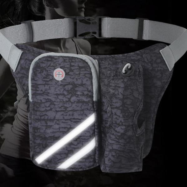 Utomhussport Jogging Cykling Vattenflaska Bältesväska Unisex vattentät midjeväska Black