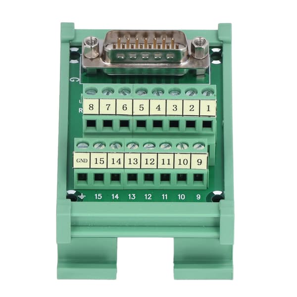 Terminalblokk Hann Header Grensesnitt Koblingsboks Modul DC 60V DB15‑G7