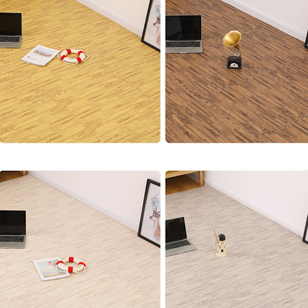 Eva Foam Golv Kakel Trä Grain Pussel Golv Matta Baby toddler 30 x1.2cm White wood grain