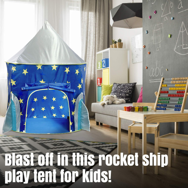 Rocket Ship Play Telt til drenge â€“ Rocket Ship Telt