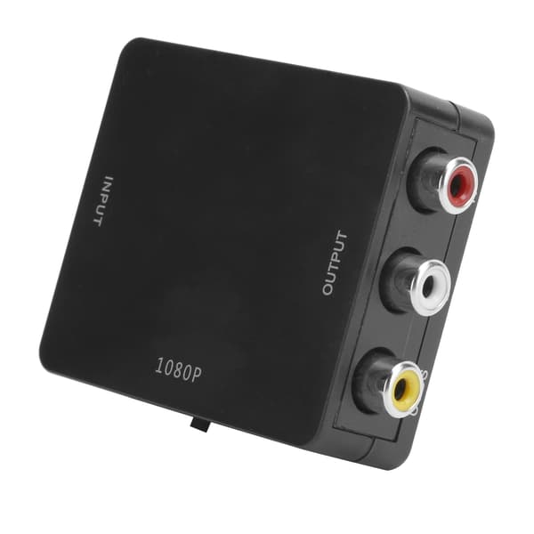 High Definition Multimedia Interface til AV Konverter Intet Driver Video Audio Adapter 1080P Sort