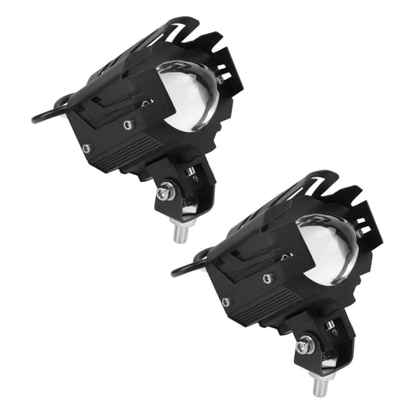 12 til 85V 60W 2 stk. Motorcykel LED Spotlight 2 Farvede Linser Kørelys til Udendørs Belysning