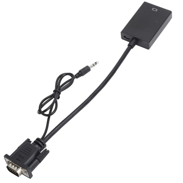 Signal Konverter Analog til Digital Konvertering med Audio Strømforsyning HD Kabel Adapter E305Sort
