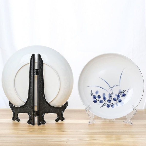 12 stk tallerkensamlingsstativ kunstverk stativ Oppbevaringsholder Sammenleggbar tallerkenholder tilbehør, 10 cm
