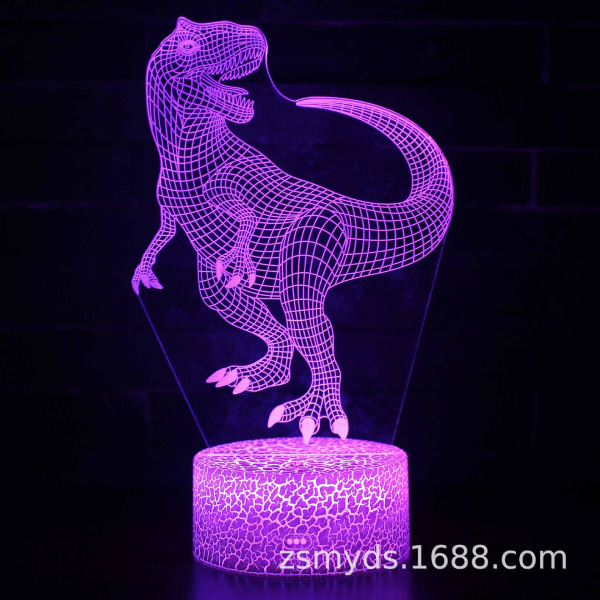 3D Dinosaur LED Night Light Olika mönster och 7 färger med fjärrkontroll Bästa presenten för barn Flickor Pojkar