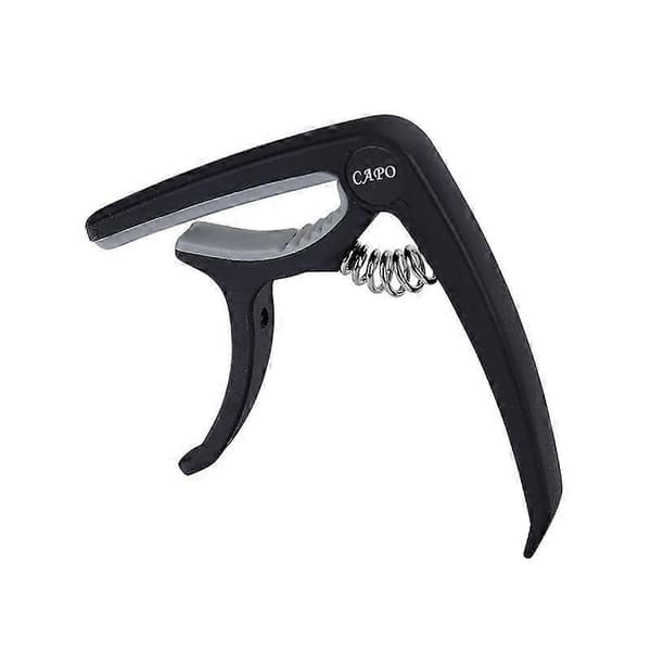 Plastgitarrcapo for 6-strengs akustisk klassisk elgitar stemmeklemme musikkinstrumenttilbehør Black