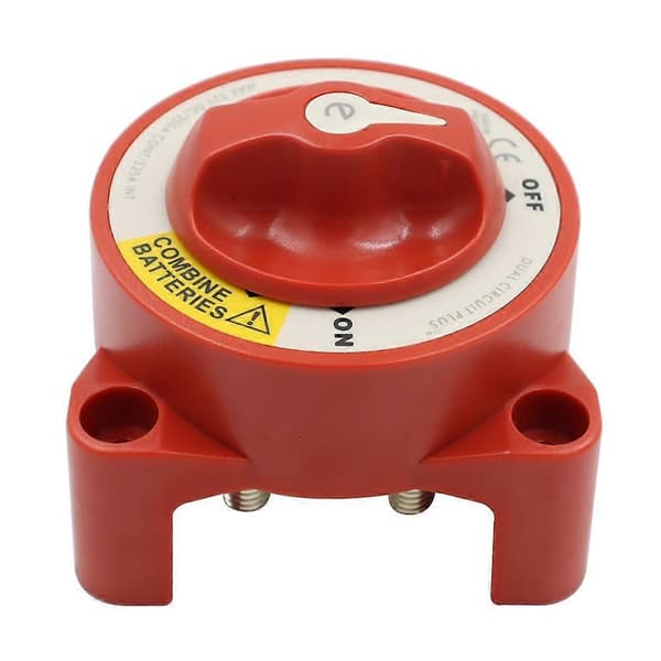 5511E Dual Circuit Plus Batteri Drejekontakt Isolator Afbryder 12V-32V 350 Amp E-Serie til Bil White  Red