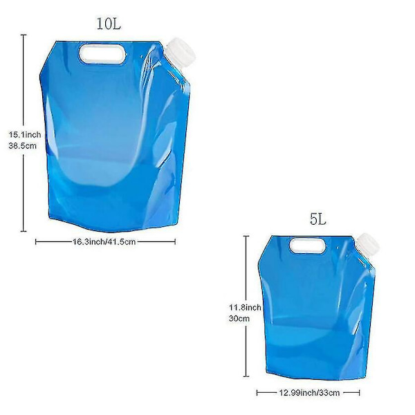 Hopfällbar vattenbehållare, Bpa-fri plast vattenvikbar bärare 4PCS