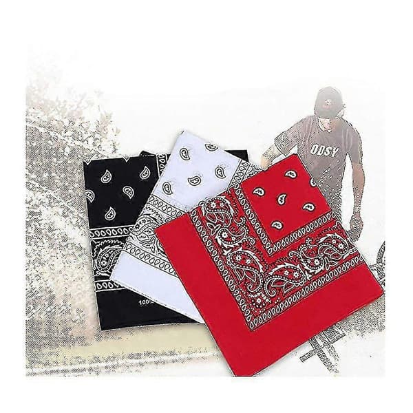 12 stk Bandana Hodeplagg, Skjerf Hodeplagg Multifunksjonelt Sykkelpannebånd Skjerf Lommetørkle for Menn Kvinner