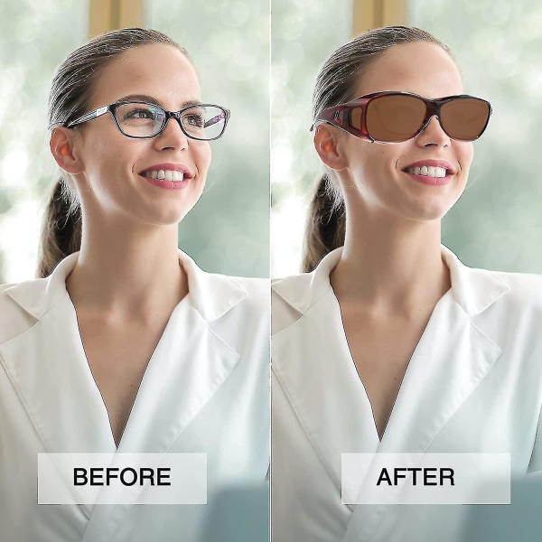 Fitover Receptbelagda Solglasögon Bär över Glasögon Överdimensionerade polariserade glasögon För Mend Kvinnor Med UV-skydd