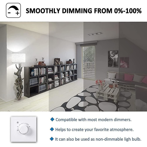 R7s 118mm dimbar LED-lampa, 10w ekvivalent 80w halogenlampa, kall vit