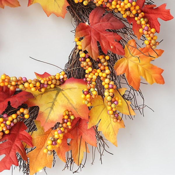 Thanksgiving Simulering Flower Ring Autumn Door Hanging