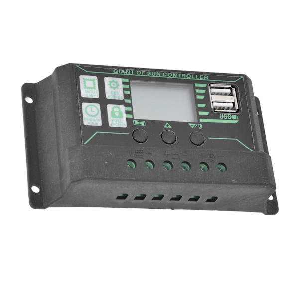 PWM MPPT Solar Charge Controller 10A Dual USB LCD Display Justerbar Regulator