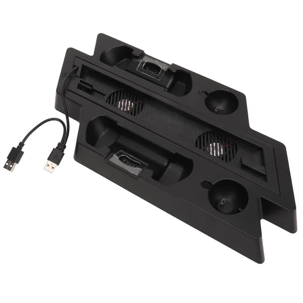 Stand Køleventilator Station med USB-port Varmeafledning Dobbelt Controller Opladestation