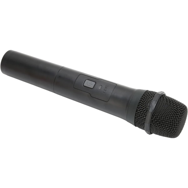 2,4G trådlös mikrofon, bärbar trådlös rörlig spolemikrofonsystem 10 (svart)