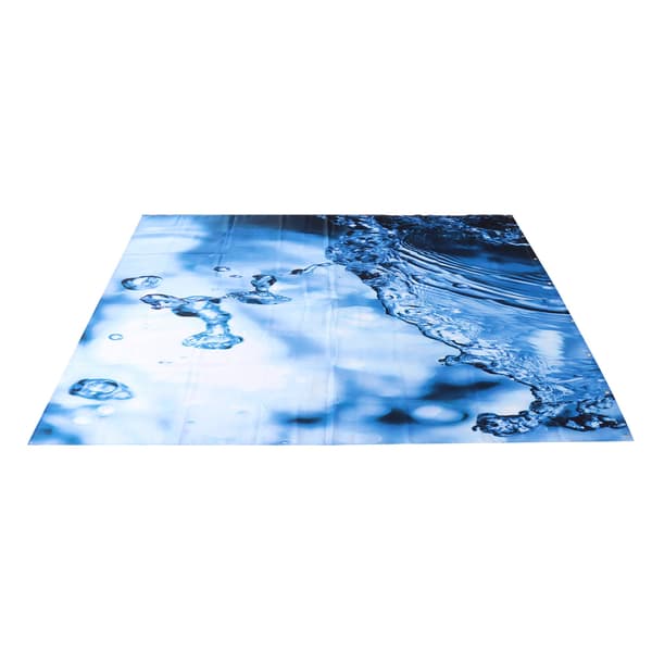 Vattentätt Duschdraperi Set med Ringar Badrumstillbehör 150x180cm