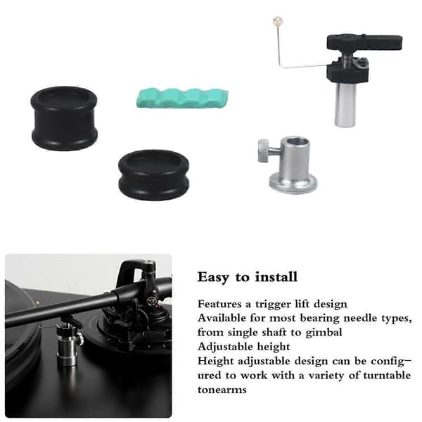 【BQ】Justerbar Tonarmslyft for Platespiller Silver