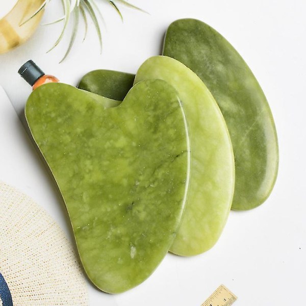 Naturlig Gua Sha Kit För Ansikte Guasha Svamp Jade Sten Massage Kam Verktyg Kroppsakupunktur Stick Skönhet Hälsa Gouacheskrapa Package 1