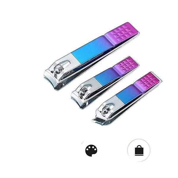 Gradient Nail Clipper Nagel Clipper Nagel Clipper Set 3 delar Nail Art Tool Set Partihandel Yangjiang Beauty Tool Bag