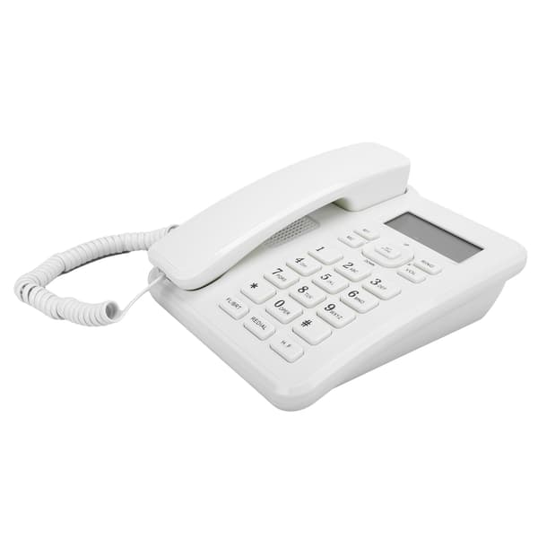 Hvit Husholdningstelefon Fastline - KXT6001CID